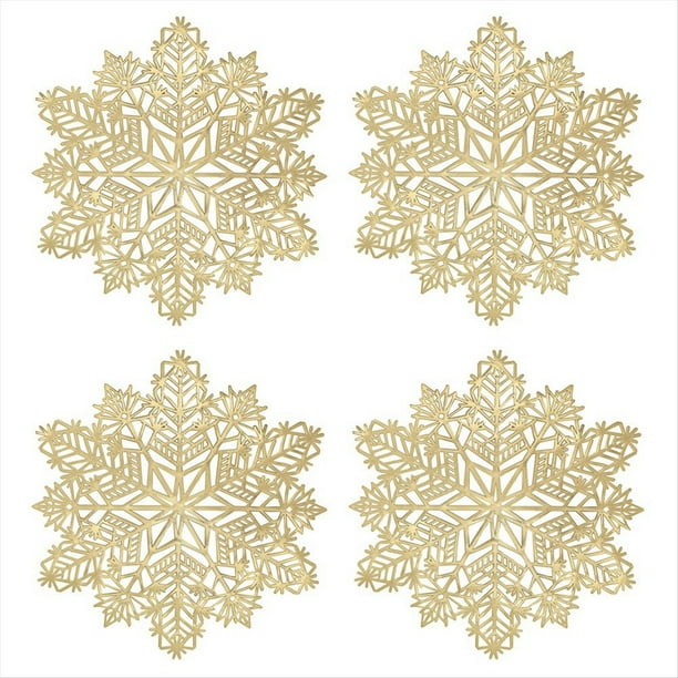 Manteles Individuales de de Nieve Decorativos, Manteles de Mesa de de Nieve Rojos, Manteles de Cocina para Navidad, Vacaciones, Bodas, Decorativos B