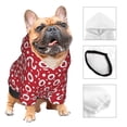 thumbnail image 3 of Fotbe Ladybugs And White Dots Print Small Dog Sweater Hoodies Pet Grey Hooded Soft Fleece Sweatshirts with Pocket Fall Winter Puppy Cat Sweaters Warm Clothes-X-Small, 3 of 7