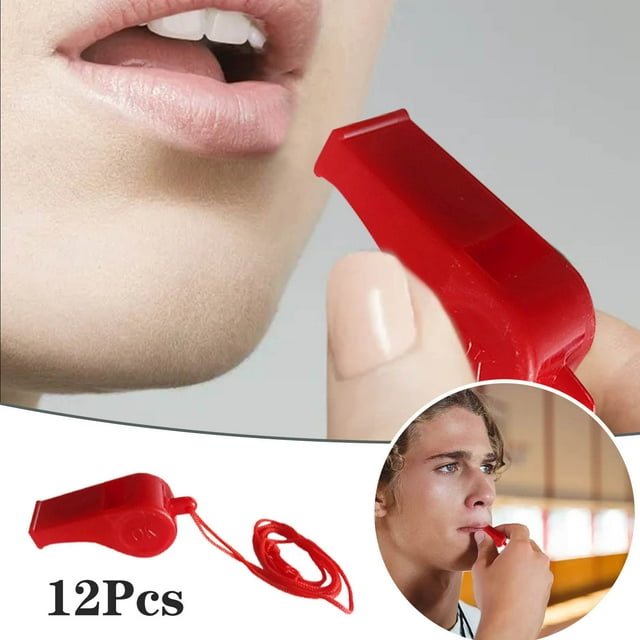 Riforla Sifflet d'Urgence Sifflet Super Bruyant avec Lanière Idéal pour Kayak Bateau Natation Eau Randonnée Camping Escalade Entraînement Sifflets Rouge Taille Unique