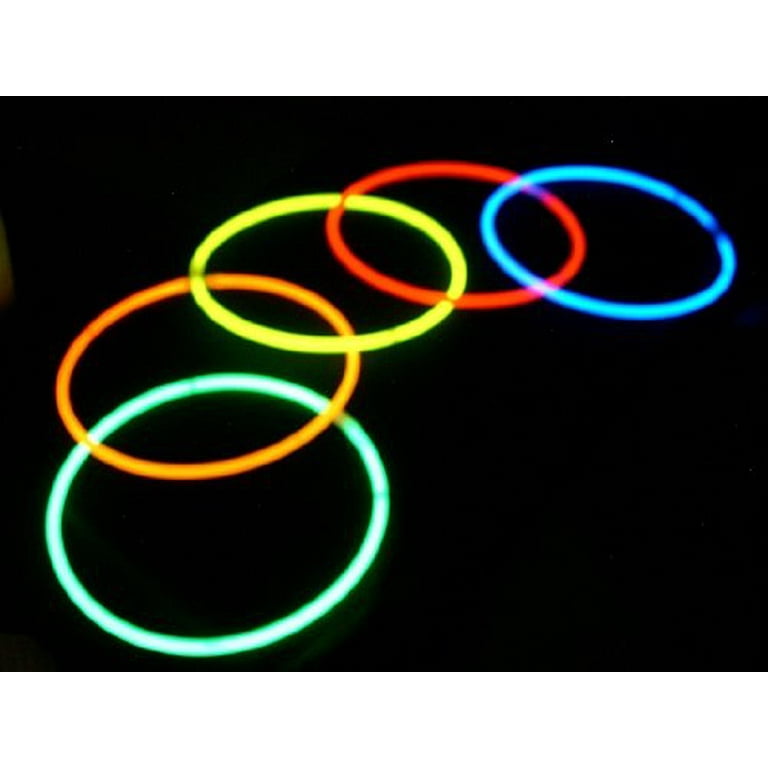 Glow Sticks Bulk Wholesale Necklaces, 200 22 Glow Stick Necklaces Assorted  + 200 FREE Glow Bracelets BONUS, Brand 