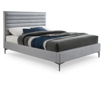 Meridian Furniture Hunter Grey Linen Full Bed