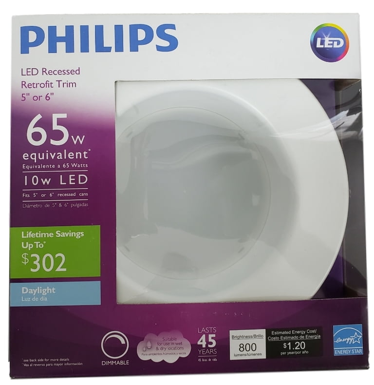 Philips 65W LED Recessed Retrofit Trim Ceiling SpotLight Dimmable Light