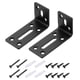 thumbnail image 1 of Uxcell 2 Paquete Soporte de Esquina Ajustable en L, Soporte de Ángulo Recto Ranurado de 40 x 80 x 35mm con Tornillos para Fijar Muebles Estantes de Madera Armario, Negro, 1 of 6