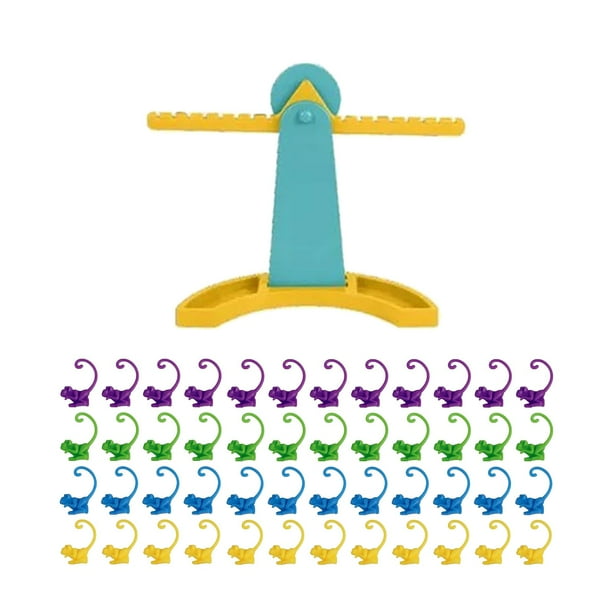 Juegos de matemáticas de equilibrio de monos, juguetes de conteo de equilibrio de mono, vástago de aprendizaje de matemáticas Montessori, herramienta
