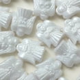 thumbnail image 2 of White Pearl Angel Beads Large Hole Lightweight Pony Beads Pk/12 Made in USA, 2 of 2
