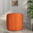 thumbnail image 3 of SEYNAR Mid Century Pumpkin-Designed Swivel Cuddle Barrel Sofa Chairs,360 Degree Swivel Armchairs for Living Room, 3 of 10