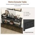 thumbnail image 5 of Costway 60'' Console Table Retro Entryway Sofa Table with 4 Drawers & Open Shelf Hallway, 5 of 11