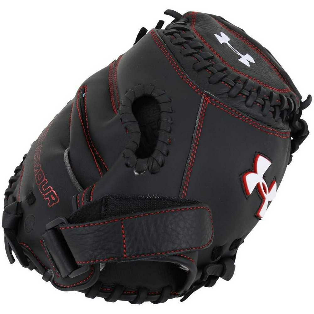 Under Armour Womens Framer Fast Pitch Catchers Mitt, Black/Red. UACMW