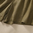 thumbnail image 5 of BLVB Summer Shorts for Women Casual Solid Color Elastic Waist Drawstring Cotton Linen Shorts with Pockets, 5 of 5