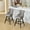Gray, variant on Swivel Bar Stools Set of 2, 26" Upholstered Counter Height Barstools with Nailhead Trim, Button Tufted and Wooden Legs, Velvet Bar Chairs Island Stools for Kitchen Counter, Black