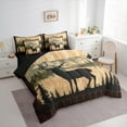 thumbnail image 3 of Homewish Teens Adults Animal Deer Twin Bedding Sets 7-Piece,Woodland Wildlife Bedding Comforter Set Microfiber,Retro Vintage Aesthetic Breathable Sheet Sets,Ultra Soft Home Decor,Reversible, 3 of 8