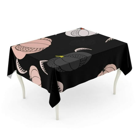 

KDAGR Pumpkin Cute Fun Halloween with with Wings Good for 31 October Autumn Harvest Tablecloth Table Desk Cover Home Party Decor 60x104 inch