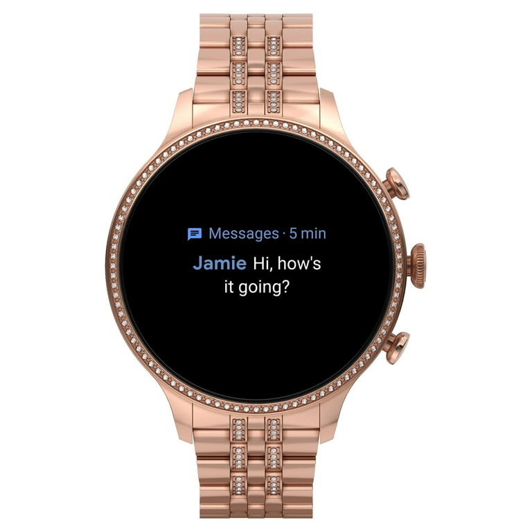 Fossil Womens Gen 6 Smartwatch Rose Gold-Tone Stainless Fossil Womens Gen 6 Smartwatch Rose Gold-Tone Stainless