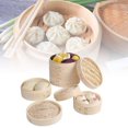 thumbnail image 3 of Chinese Dumplings Pastry Bamboo Steamer, Bamboo Basket Cooker Set, Kitchen Tool Cage Cakeware, 3 of 4