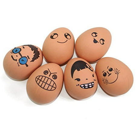 Assorted Solid Bouncy Robber Egg Balls Funny Face Idea for gift, Easter for Kids, Graduation gift, Pet Toy