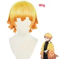 thumbnail image 5 of Disfraz de Cosplay de Agatsuma Zenitsu, Cosplay de Anime Kimetsu No Yaiba Zenitsu, peluca, uniforme de Kimono para adultos y niños, disfraz de Halloween, 5 of 5