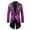 Purple, variant on Herrnalise Men's Fashion Casual One Button Sequin Suit Performance Suit Long Sleeve Suit Collar Suit Tuxedo Purple