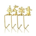 thumbnail image 3 of 1PC Christmas Stocking Hangers Stocking Holder for Mantel Set of 4, Mantle Clip Snowflake Deer Snowman Stocking Holder Hooks, No-slip Weighted Free Standing Stocking Holders Stand for Fireplace, 3 of 11