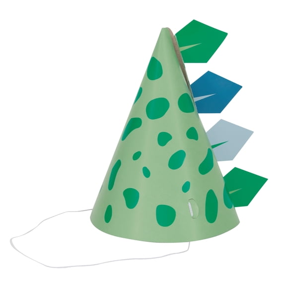 Dinosaur Party Hats, Green and Blue, 8 Count, by Way To Celebrate