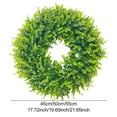 thumbnail image 5 of Yesbay Artificial Boxwood Wreath Front Door Wall Hanging Fake Greenery Spring Leaves Garland Decoration, 5 of 6