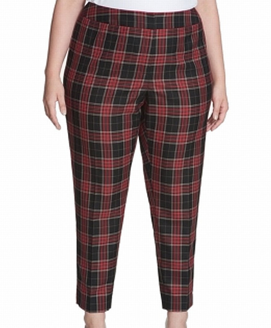 tommy hilfiger red plaid pants