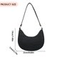 thumbnail image 2 of Bolso de mano de moda para mujer minibolso sólido para axilas bolso de mano de cuero negro, 2 of 7