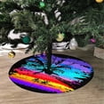 thumbnail image 2 of FMSHPON Color Palm Tree Xmas Christmas Tree Skirt Stand Mat for Holiday Party Decoration Indoor Outdoor 48 inches, 2 of 3