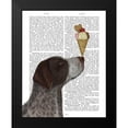 thumbnail image 2 of Fab Funky 15x18 Black Modern Framed Museum Art Print Titled - German Shorthaired Pointer Ice Cream, 2 of 5