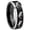 Black 2 Tone Beveled Edge, variant on Multiple Lizard Concave Black Tungsten Men Ring 10MM