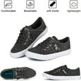 thumbnail image 2 of JENN ARDOR Women Low Top Canvas Sneakers Elastic Belt Walking Shoes, 2 of 6