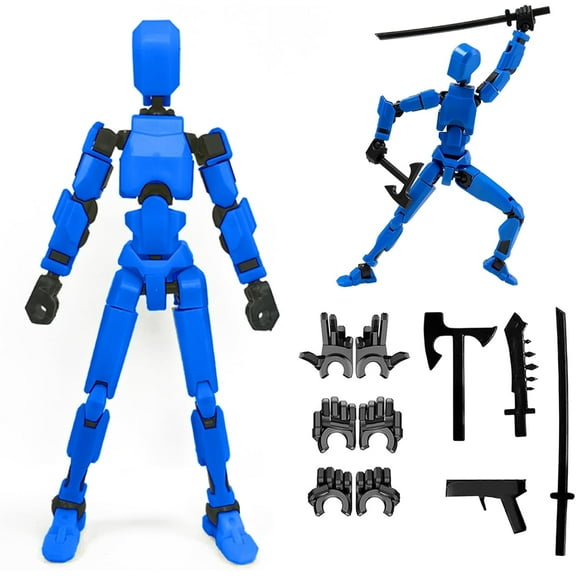 2025 New Assembly Completed-Titan 13 Action Figure,Dummy Robot 13 Action Figures Set,3D Printed Multi-Jointed Action Figures,Nova 13 Action Figure for Collectors Desktop Decorations (Blue)