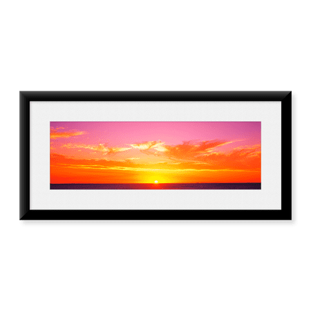 Framed Art Print, Sunset Perth Australia by Panoramic Images, 25-7/8" x 9-7/8"