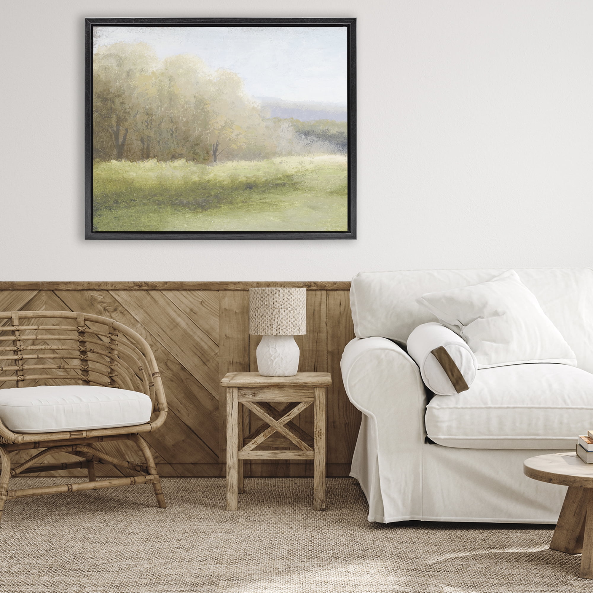 Stupell Industries Within a Familiar Place Landscape Black Framed Floater Canvas Wall Art, design by Michael Marcon