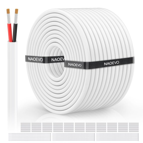 Cable eléctrico NAOEVO, calibre 12, 2 conductores, 12 AWG (30 m)
