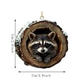 thumbnail image 3 of 2026 Forest Animal Christmas Ornaments, 3D Acrylic Animal In Acorn Hanging Hide Decoration for Christmas Tree, Wildlife Holiday Decor, Seasonal Keepsake Gifts, Unique Home and Party Decor (Raccoon), 3 of 7