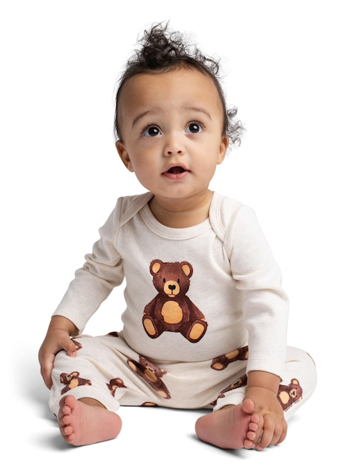 M+A by Monica + Andy Organic Cotton Gender Neutral First Moves Bodysuit + Groove Pant Set, Sizes Newborn -24 Months