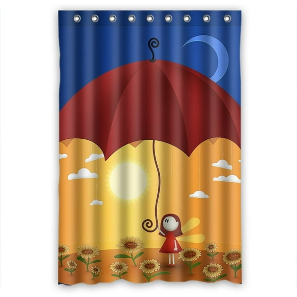 YUSDECOR The Light Of The Night Shower Curtain Polyester Fabric Bathroom Shower Curtain 48x72 inches