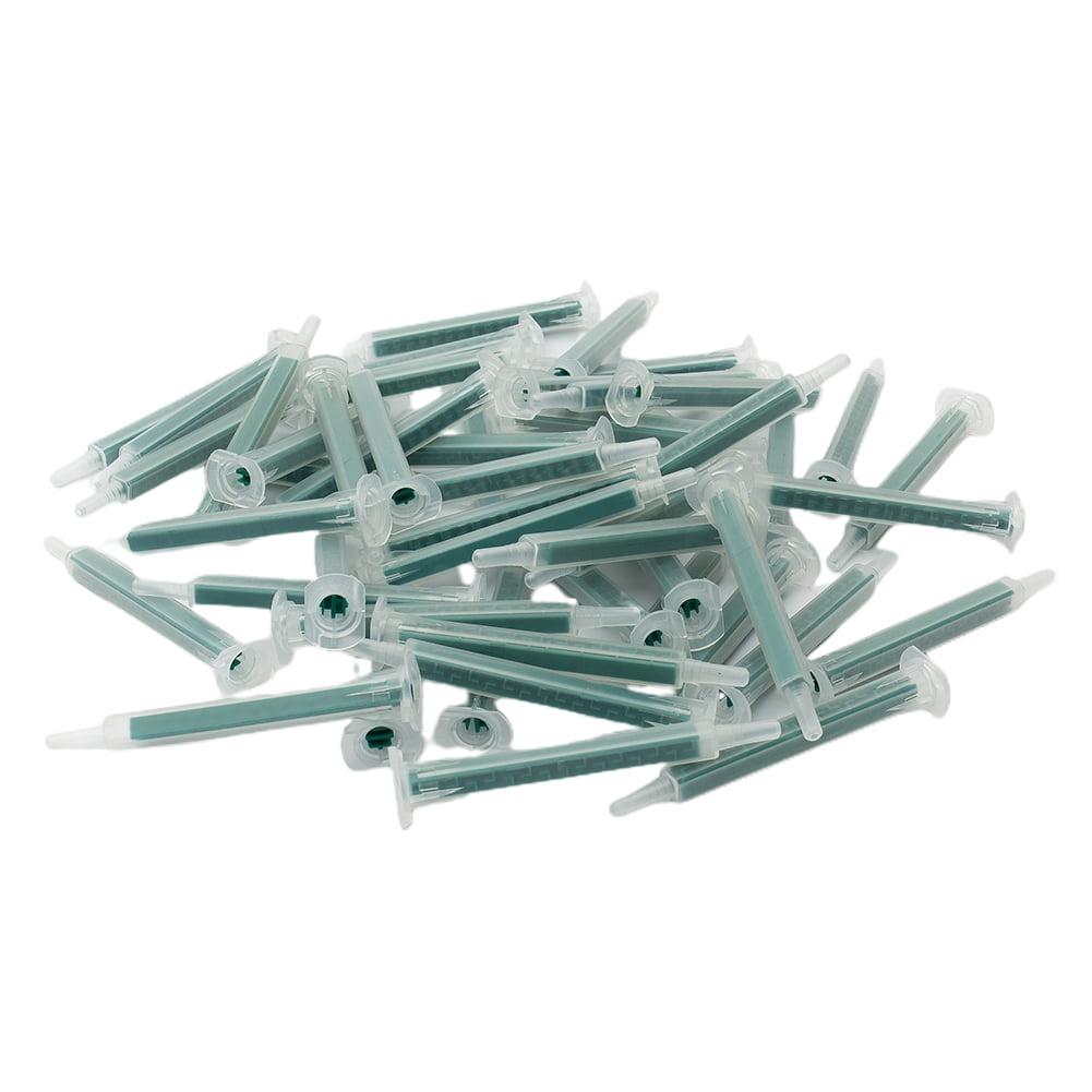 Adhesive Guns AB Mixing Hose Glue Dispensing Syringes Cartridges Adhesive Ratio Tips Glue Mixing Practical 50pcs/set