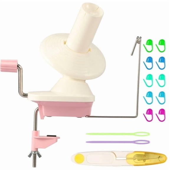 Yarn Ball Winder Manual Yarn Spinner Efficient Yarn Ball Roller Detachable Yarn Cake Winder Clip on Table Yarn Ball Spinner Effortless Yarn Winder for Knitting Yarn Fiber Balls