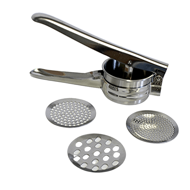 Dependable Industries Stainless Steel Potato Ricer Manual Masher for Potatoes Fruits Vegetables