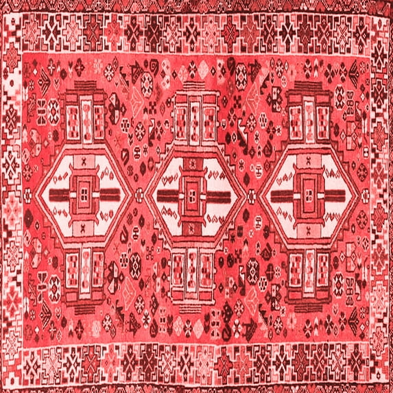 Ahgly Company Indoor Square Persian Red Traditional Area Rugs, 5' Square