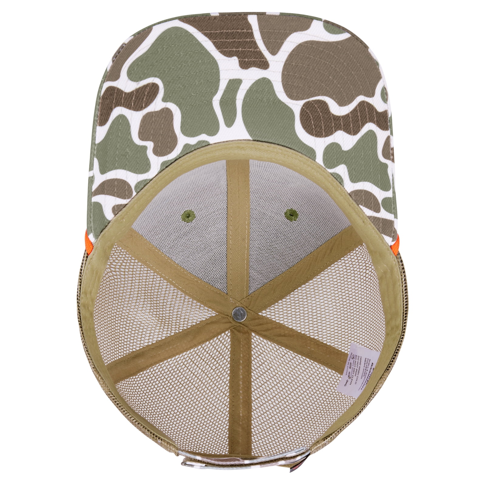 Bassdash Camo Rope Trucker Hat Adjustable, Embroidered Baseball Cap with Mesh Back for Hunting & Fishing