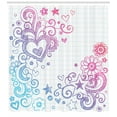 thumbnail image 3 of Ambesonne Love Shower Curtain, Valentines Day Swirls, 69"Wx84"L, Pink Purple Blue, 3 of 3