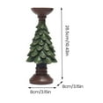 thumbnail image 6 of Christmas Tree Candle Holders Vintage Resin Christmas Tree Figurine Pillar Candle Stand for Home Mantel Fireplace Decor, 6 of 7