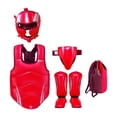 thumbnail image 1 of Taekwondo Gear Gear Juego de entrenador de karate acolchado para Sanda Workout Home Gym Rojo S, 1 of 8