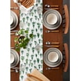 thumbnail image 2 of Ldtrchee Green Christmas Tree Table Runner 72 Inches, Xmas Tree Watercolor Bed Runner Dresser Scarves Tabletop for Indoor Outdoor Parties/Ceremony/Banquet, 16" x 72", 2 of 8