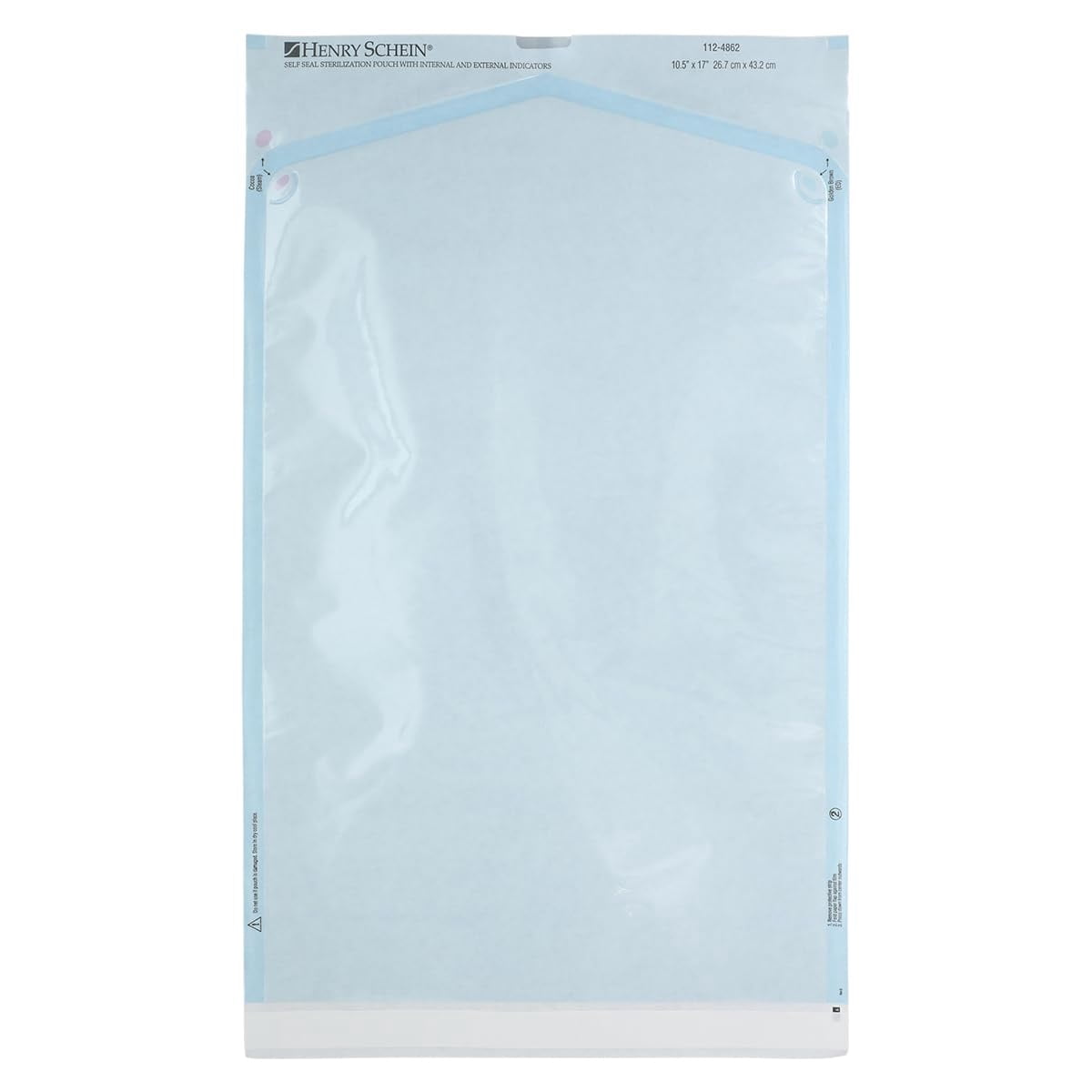 Self-Sealing Sterilization Pouches, Latex-Free, Built in Color Change Guide 10.5 in x 17 in 100/Bx, 6 Boxes, 600 Count