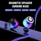 thumbnail image 5 of Altavoz Bluetooth Magnético con Iluminación RGB, Mini Caja de Sonido Portátil, Soporte para Teléfono Inalámbrico y Torre de Altavoz Bluetooth, B, 5 of 10
