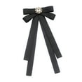 thumbnail image 3 of EHJRE Bow Tie for Women Pre Tied Bowtie Fashion Neck Tie Brooch Pin Ribbon Tie for School Uniform Wedding Costume Accessories Party Black, 3 of 9