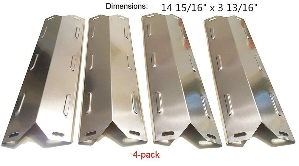 Set of four heat plates for Gas Grill Models from Char-broil, Kenmore, BBQ Pro and other manufacturers - image 1 of 5